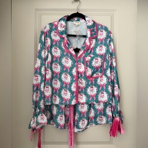 Peach Love California Floral Pajama Top